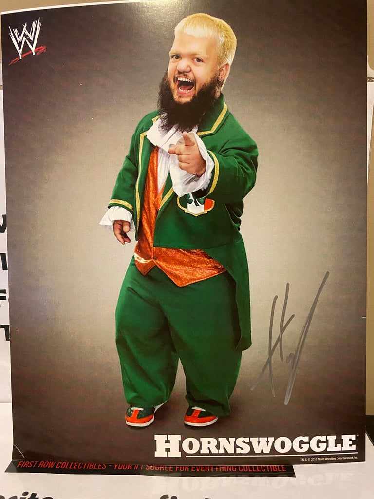 Hornswoggle signed 8x10 Wrestling Photo – First Row Collectibles