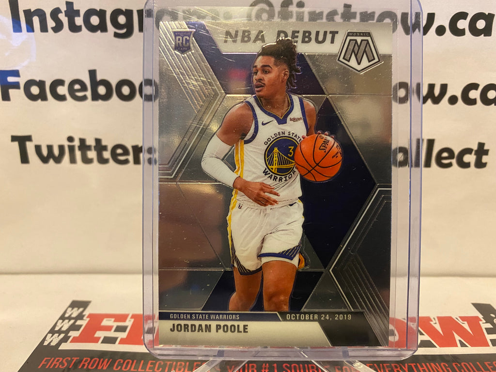 Jordan Poole 2019-20 Panini Mosaic NBA DEBUT RC Card #261 – First