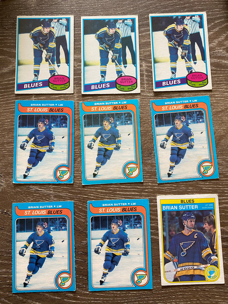 Brian Sutter 70s and 80s O-Pee-Chee 9 Card Lot