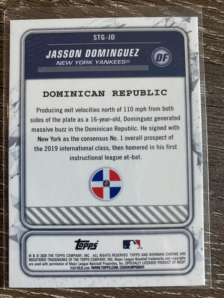 2020 Bowman Chrome JASSON DOMINGUEZ Spanning the Globe Yankees 