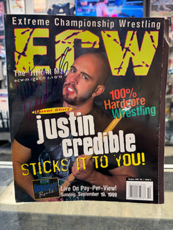 Justin Credible signed ECW Wrestling Magazine