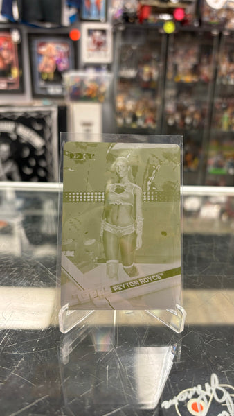 2017 WWE Topps Peyton Royce Yellow Printing Plate 1/1