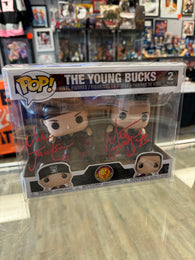 The Young Bucks Nick Matt Jackson signed autograph AEW NJPW Wrestling Funko POP