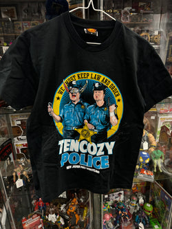 NJPW TenCozy Police Medium T-shirt signed by Tenzan & Kojima