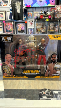 Frankie Kazarian signed AEW Unrivaled  Scorpio Sky Tag Team 2-Pack Amazon Exclusive