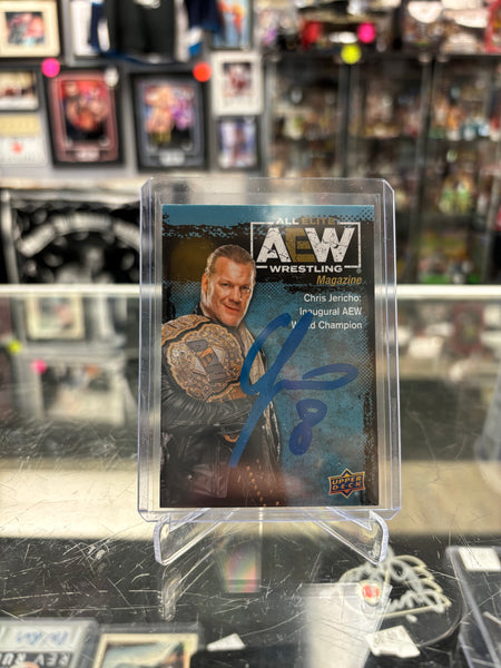 Chris Jericho signed 2021 AEW Upper Deck Wrestling Card