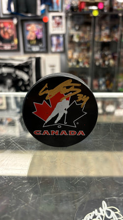 Conner Roulette signed Team Canada Hockey Puck