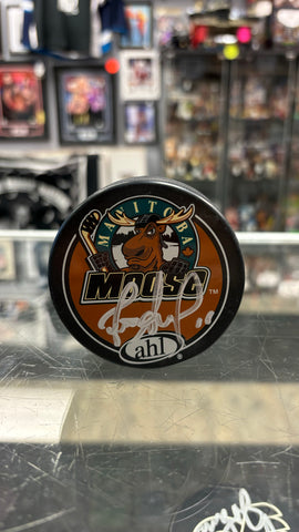 Scott Arniel signed Manitoba Moose Hockey Puck