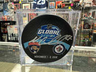 Nikolaj Ehlers signed Winnipeg Jets Global Series Puck