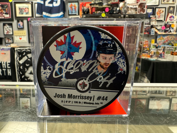 Josh Morrissey signed Winnipeg Jets Hockey Puck