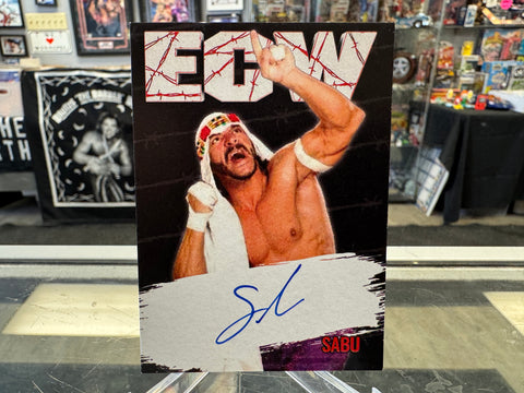 Sabu signed ECW Wrestling Card