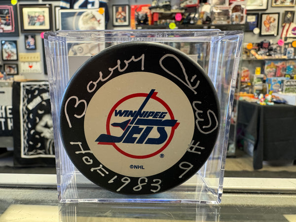 Bobby Hull signed Winnipeg Jets Hockey Puck