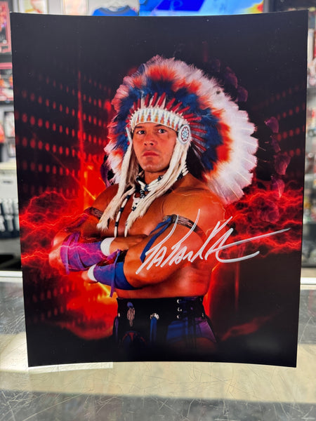 Tatanka signed Wrestling 8x10 Photo