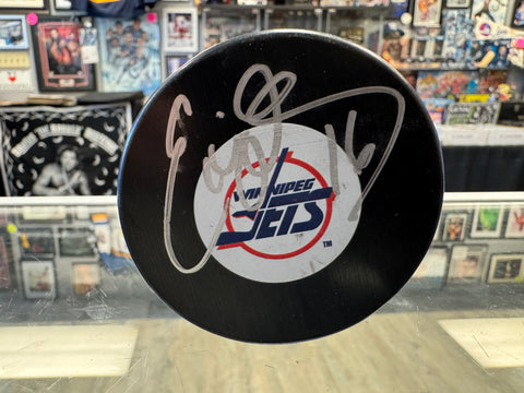 Ed Olczyk signed Winnipeg Jets Hockey Puck