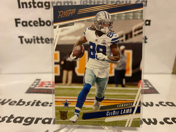 Ceedee Lamb 2020 Panini Select Blue Prizm Field Level Die Cut Rc