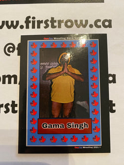 Gama Singh 2021 CanAm Wrestling Retro Series Card