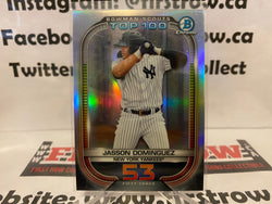 Jasson Dominguez 2021 Bowman Chrome Top 100 BTP-53 Yankees Prospect