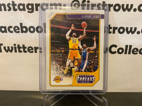 LeBron James 2019-20 Panini Chronicles #86 Threads Los Angeles Lakers