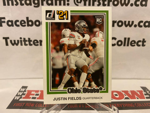 Justin Fields #1 - 2021 Panini Donruss Draft Picks - Chicago Bears - Rookie RC