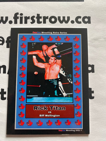 Rick Titan 2021 CanAm Wrestling Retro Series Card