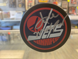 Lyle Moffat signed Winnipeg Jets Hockey Puck