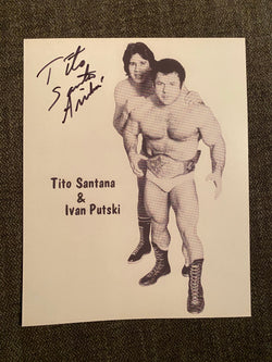 Tito Santana Autographed 8x10 Wrestling Photo