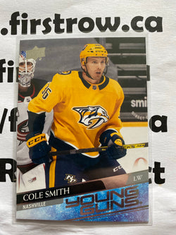 Cole Smith 2020-21 Upper Deck Series 2 Young Guns #481