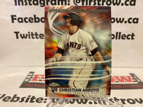 2017 Topps Chrome Freshman Flash #FF3 Christian Arroyo RC Rookie Giants