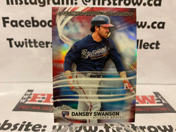 2017 Topps Chrome Freshman Flash #FF18 Dansby Swanson Rookie Card Atlanta Braves