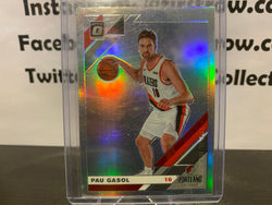 Pau Gasol 2020 NBA Panini Donruss Optic SILVER HOLO PRIZM card #37 Portland