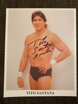 Tito Santana Autographed 8x10 Wrestling Photo