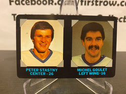 Peter Stastny & Michel Goulet 1985 7-11 Hockey Card