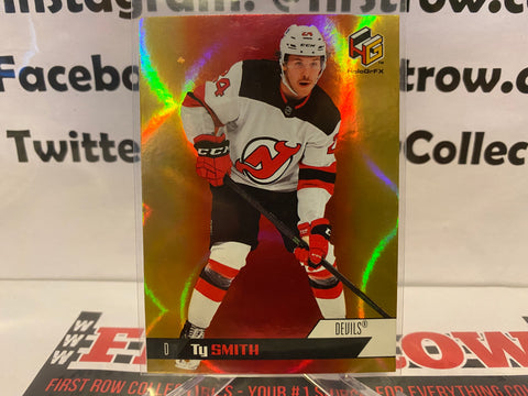 20-21 UD Extended HoloGrFX Gold HG-14 Ty Smith New Jersey Devils