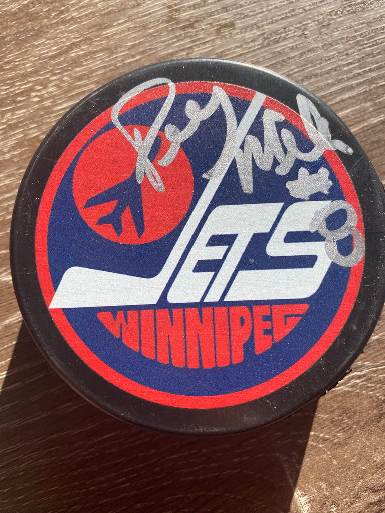 Perry Miller signed Winnipeg Jets Hockey Puck – First Row Collectibles