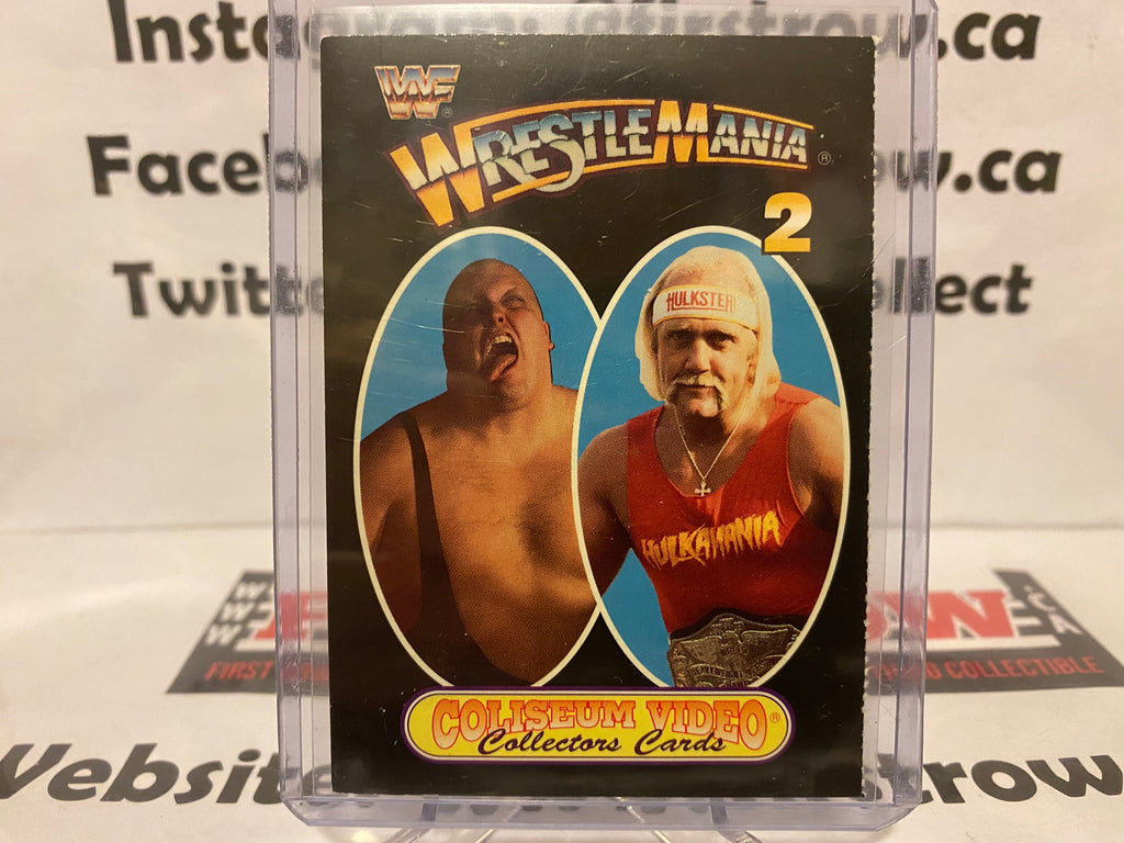 RARE Vintage 1993 WWF Coliseum Video Wrestlemania 2 Card Hulk Hogan vs ...