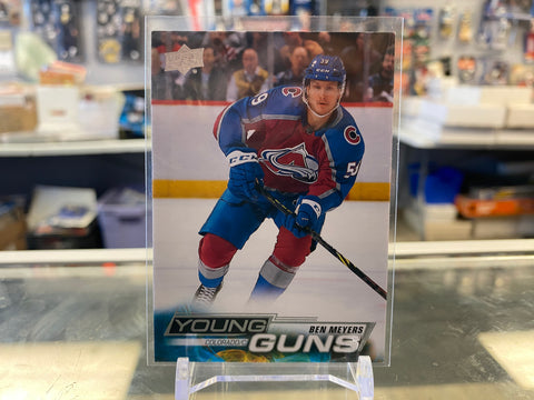 Ben Meyers 2022-23 Upper Deck Series 1 Young Guns RC #222 Colorado Avalanche