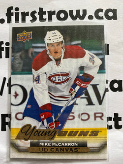 Mike Mccarron 2015-16 Young Guns Canvas Rookie Card RC