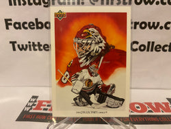 Ed Belfour Blackhawks Checklist 1991-92 Upper Deck NHL Hockey #81